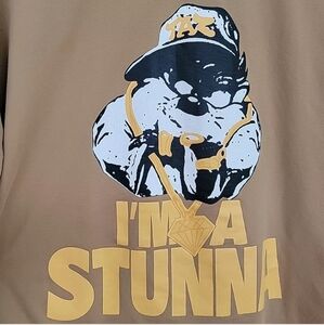 Q Bunny Taz I'm a Stunna Oversized Short Sleeve Thick Top with pockets